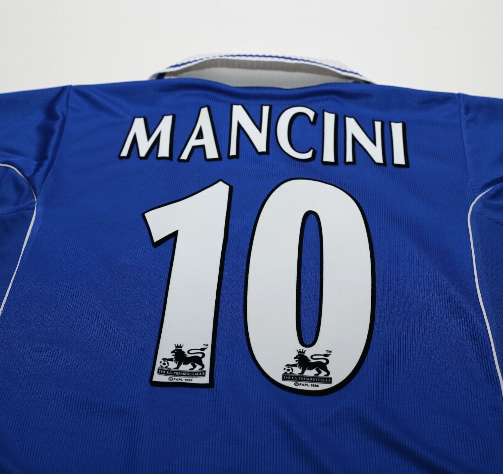 2000/01 MANCINI #10 Leicester City Vintage LCS Home Football Shirt (M) 38/40