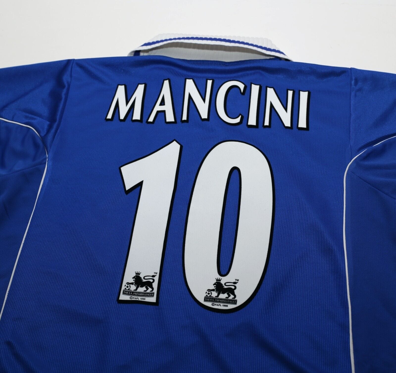 2000/01 MANCINI #10 Leicester City Vintage LCS Home Football Shirt (M) 38/40