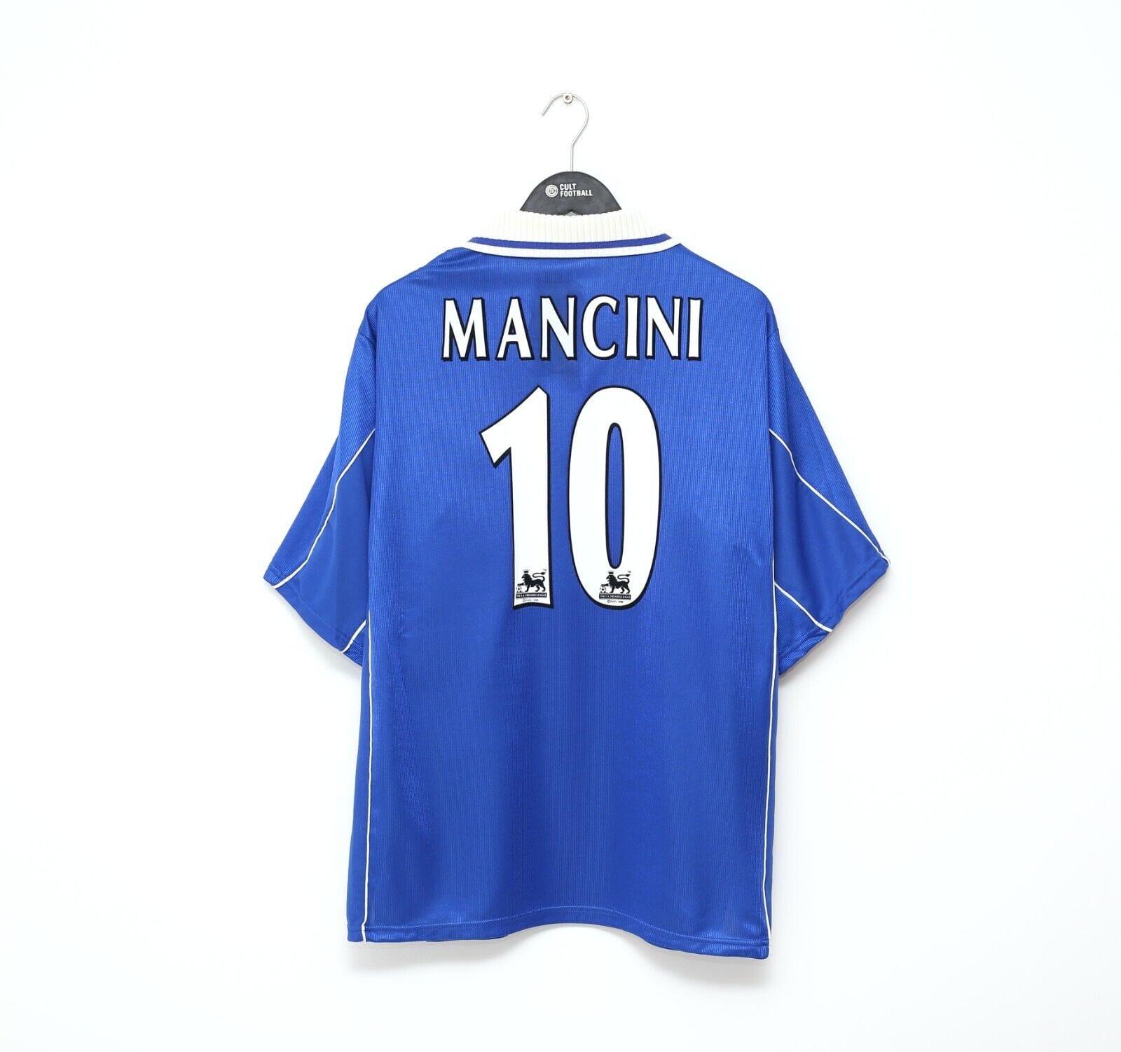 2000/01 MANCINI #10 Leicester City Vintage LCS Home Football Shirt (XL)