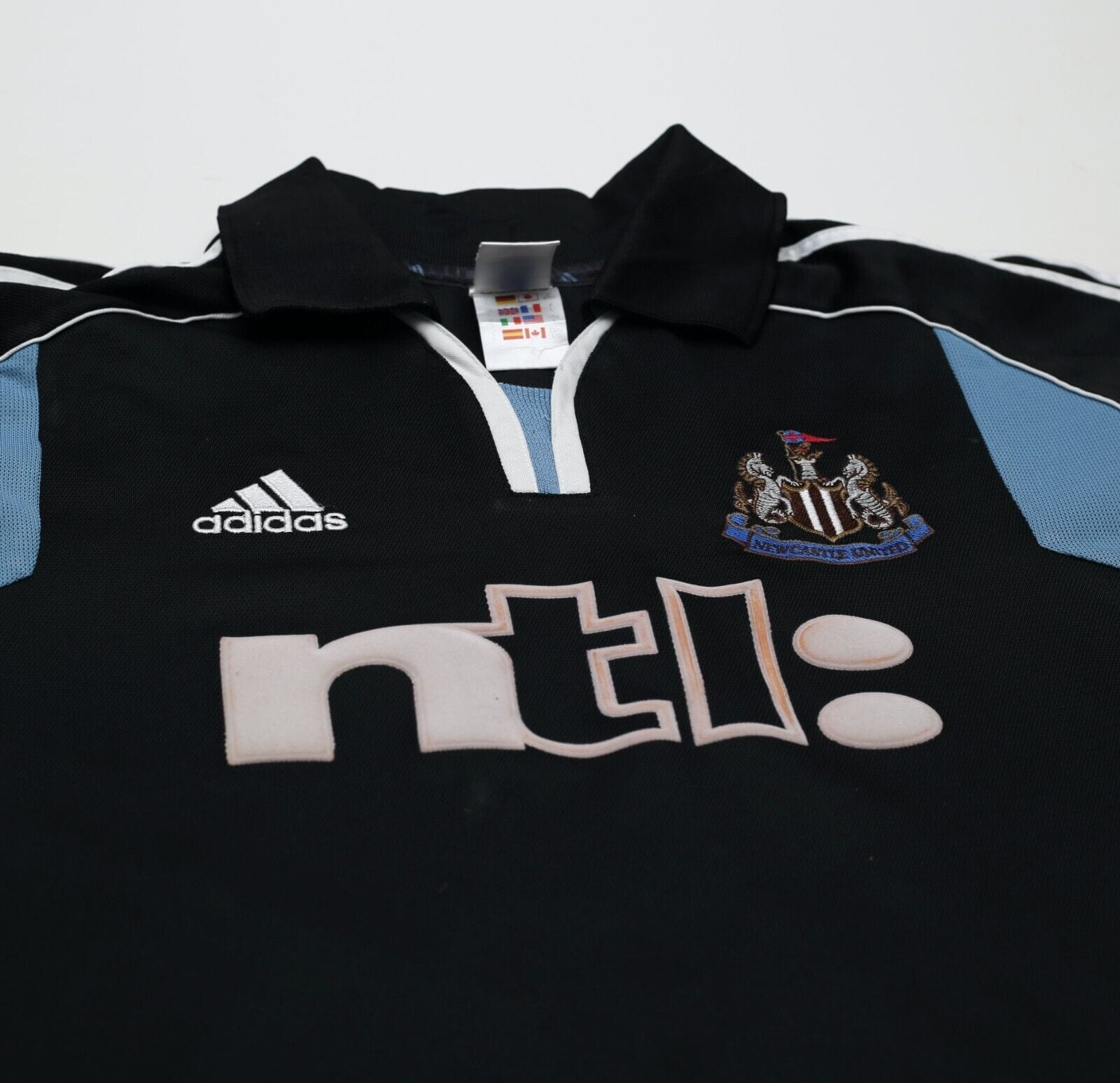 2000/01 SHEARER #9 Newcastle United Vintage adidas Away Football Shirt (L)
