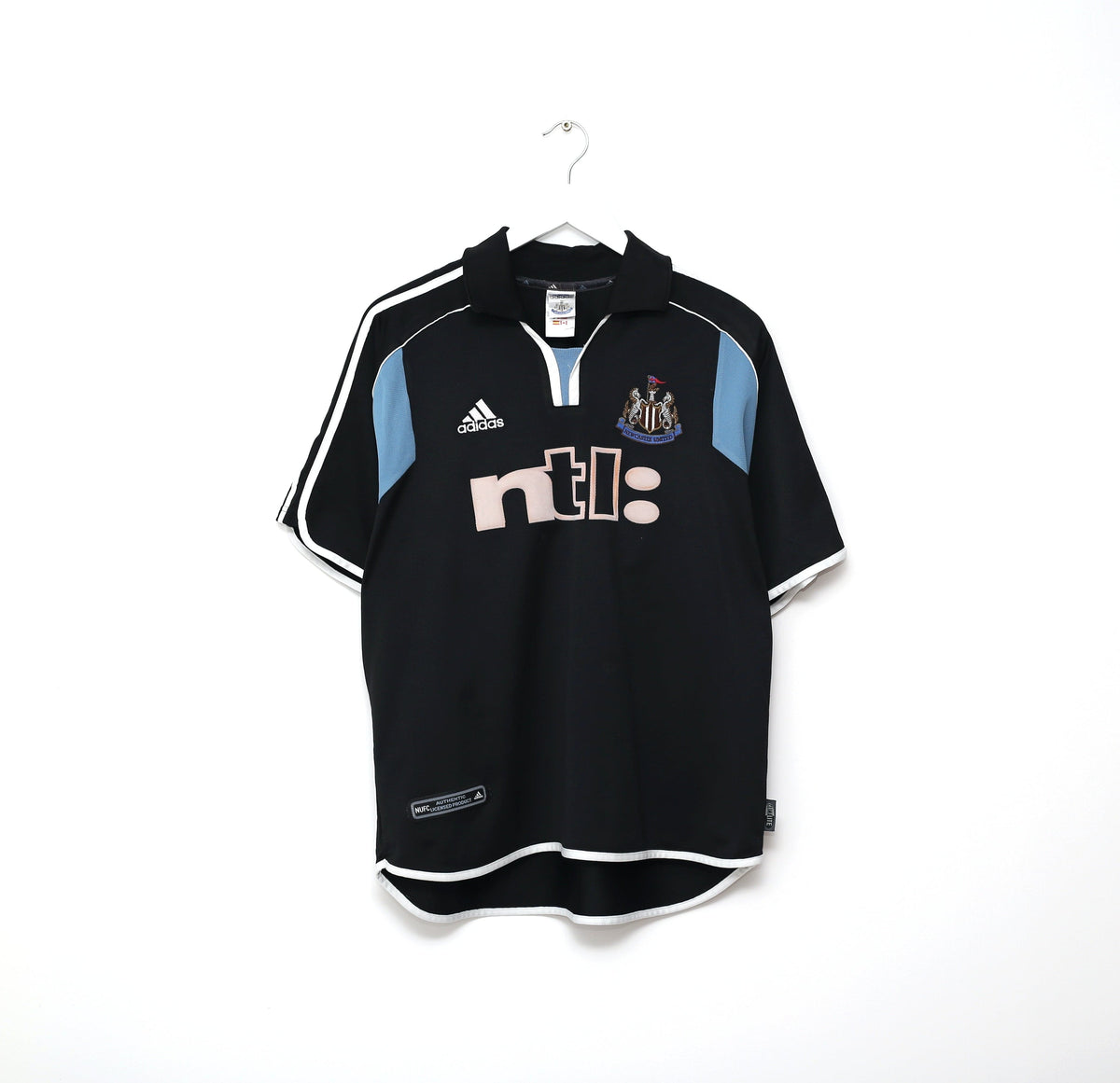 2000/01 SHEARER #9 Newcastle United Vintage adidas Away Football Shirt (L)