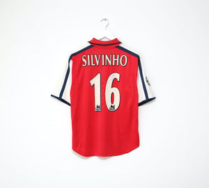 2000/01 SILVINHO #16 Arsenal Vintage Nike Home Football Shirt (S)