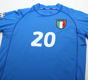 2000/01 TOTTI #10 Italy Kappa Home Football Shirt (S)