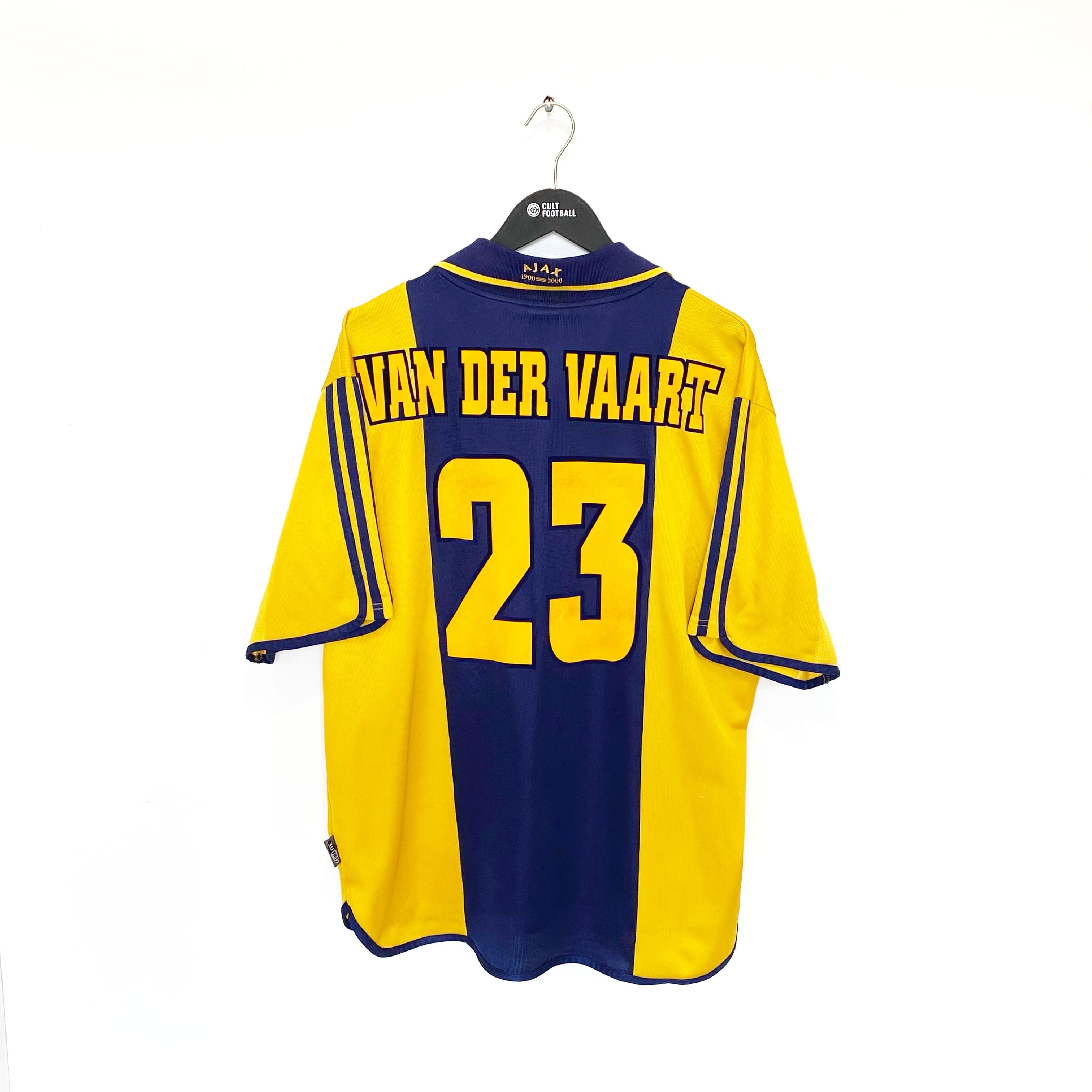 pauze Voorschrift Slecht 2000/01 VAN DER VAART #23 Ajax Vintage Umbro Centenary Away Football S -  Football Shirt Collective