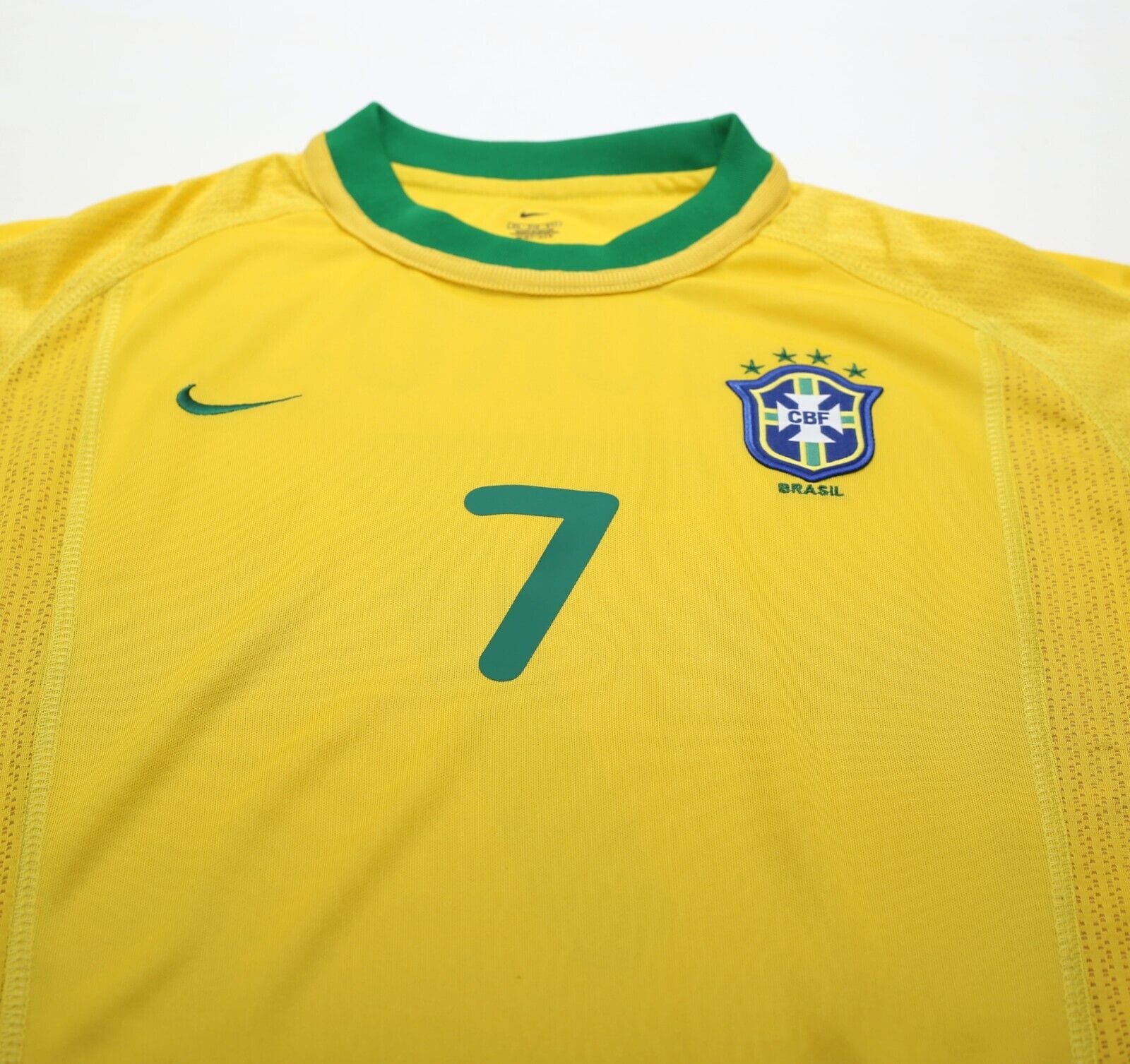 2000/02 AMOROSO #7 Brazil Vintage Nike Home Football Shirt (XL)