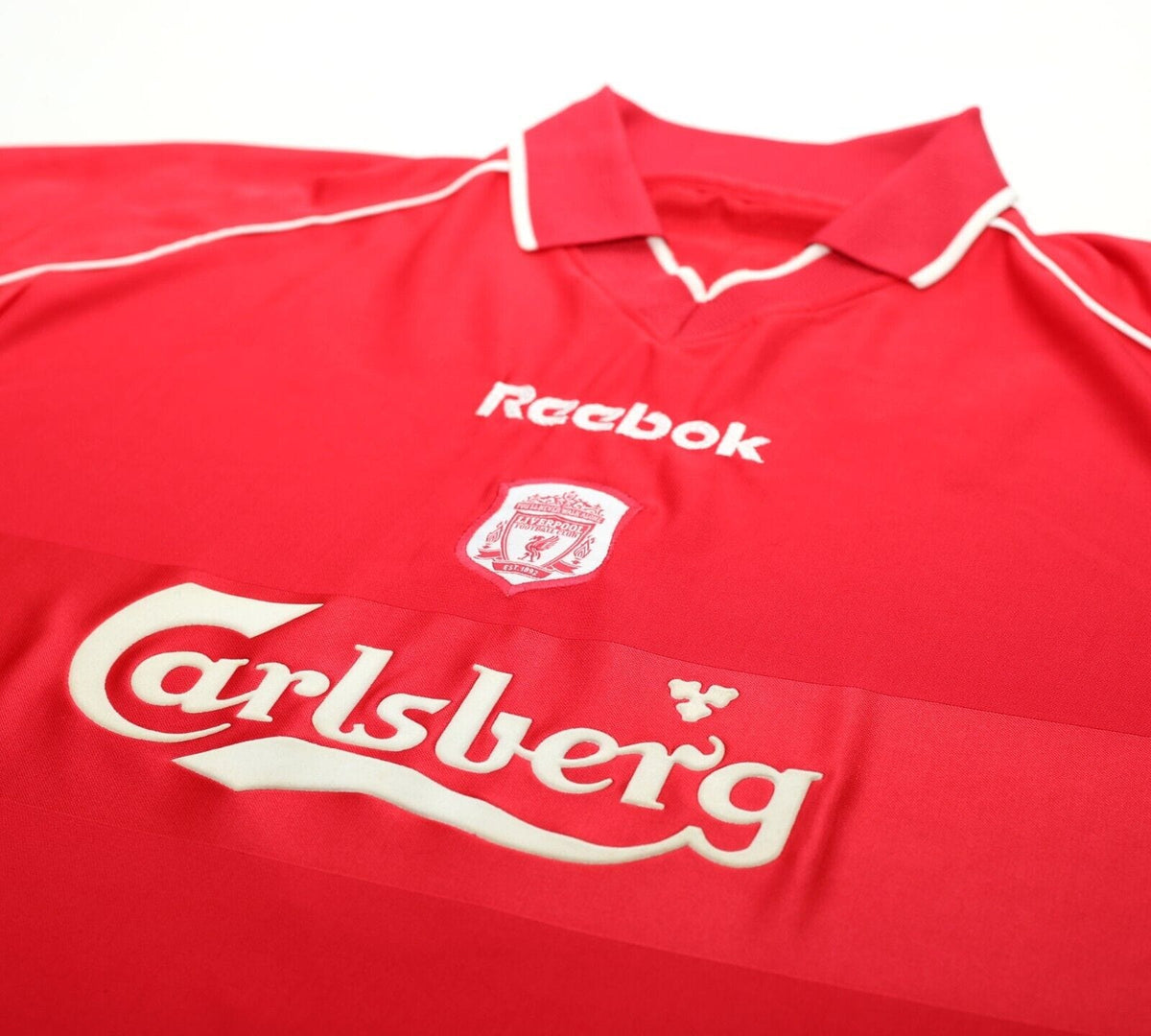 2000/02 ANELKA #9 Liverpool Vintage Reebok Home Football Shirt Jersey (M)