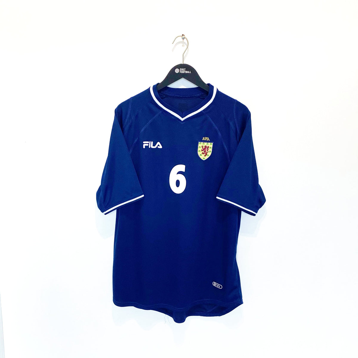 2000/02 Barry FERGUSON #6 Scotland Vintage FILA Home Football Shirt (XL) Rangers