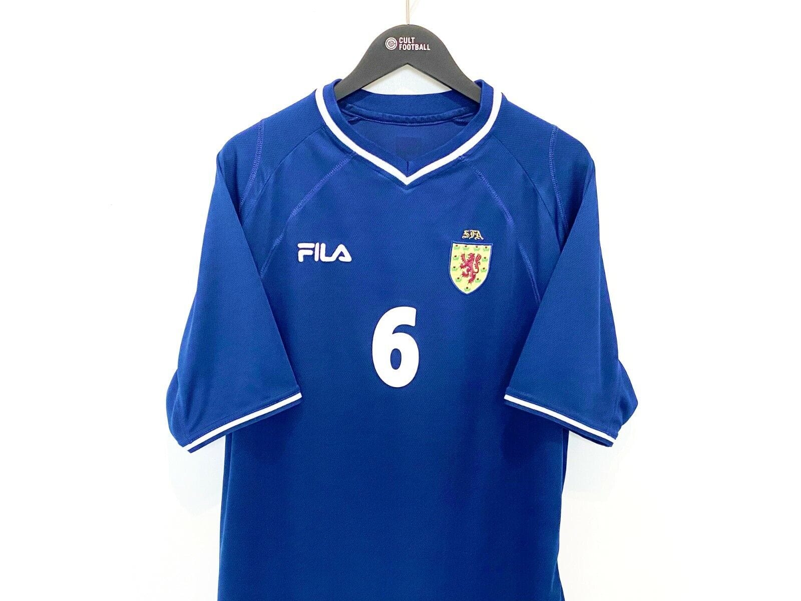 2000/02 Barry FERGUSON #6 Scotland Vintage FILA Home Football Shirt (XL) Rangers