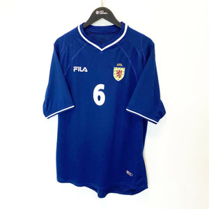2000/02 Barry FERGUSON #6 Scotland Vintage FILA Home Football Shirt (XL) Rangers
