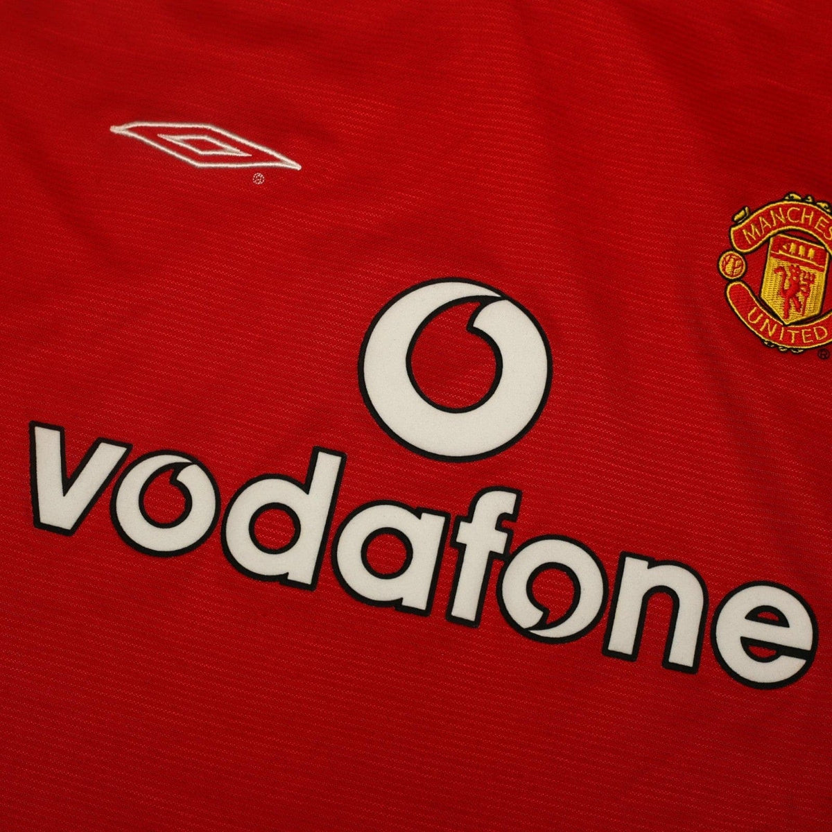 2000/02 Beckham #7 Manchester United Vintage Umbro Home Football Shirt (M)