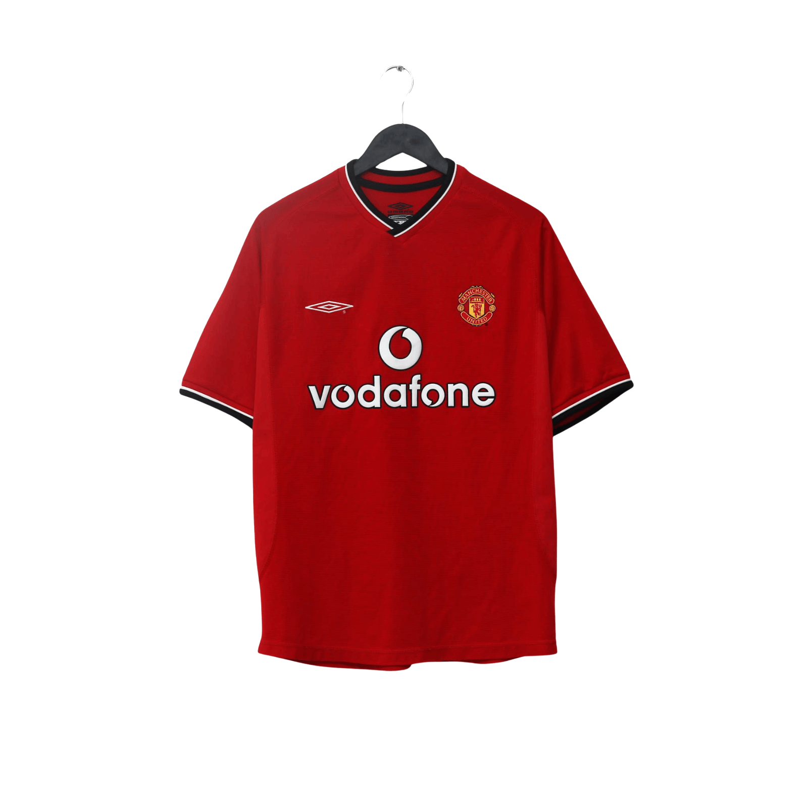 2000/02 Beckham #7 Manchester United Vintage Umbro Home Football Shirt (M)