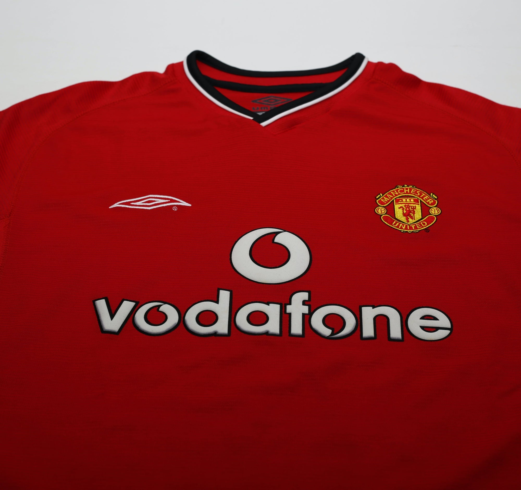 2000/02 BECKHAM #7 Manchester United Vintage Umbro Home Shirt (XL)