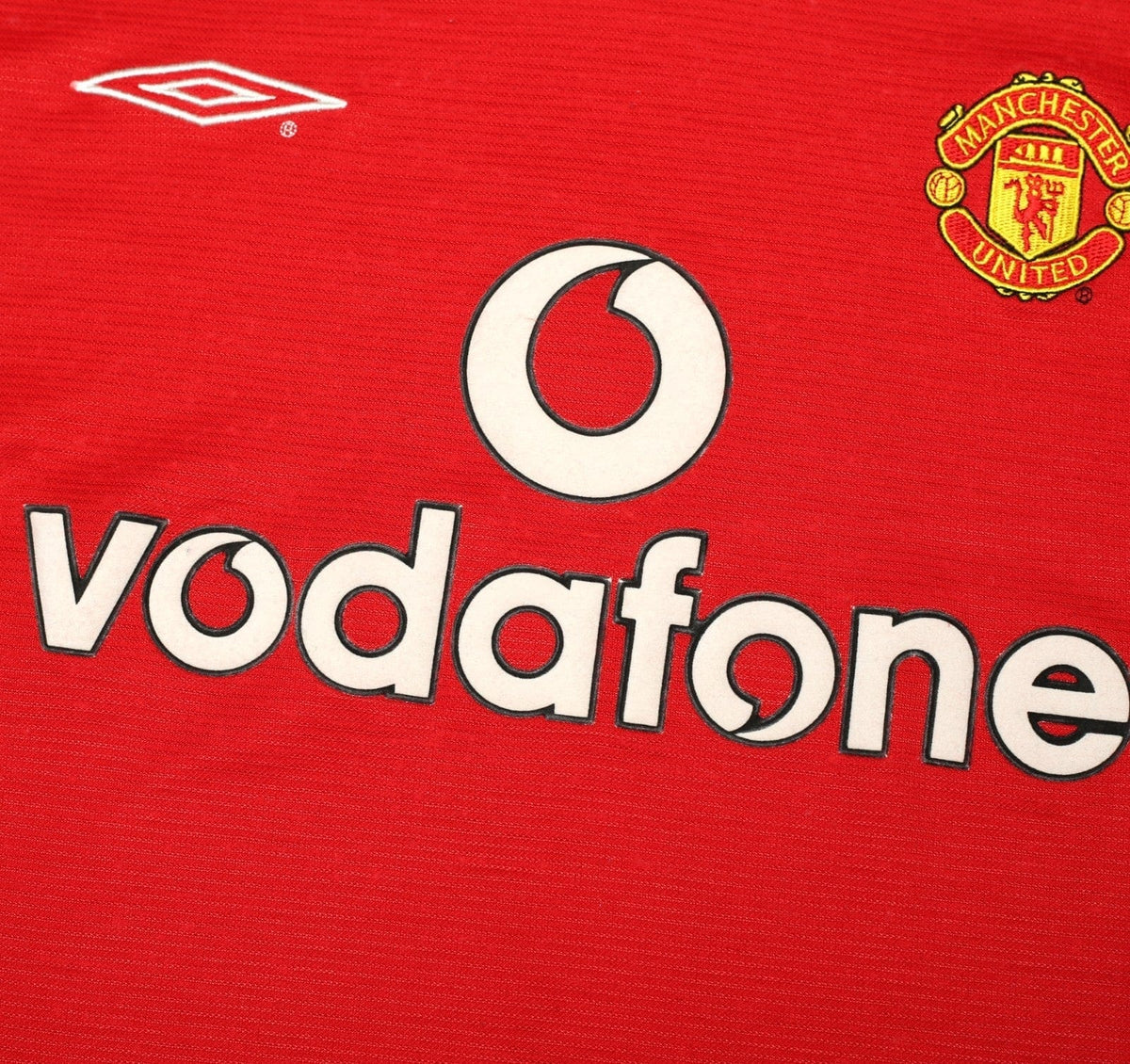 2000/02 BECKHAM #7 Manchester United Vintage Umbro Home Shirt (XL)