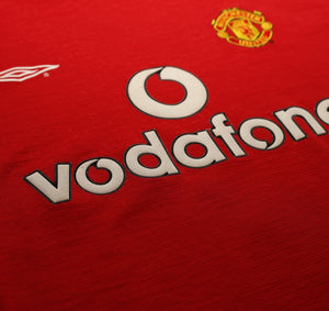 2000/02 BECKHAM #7 Manchester United Vintage Umbro Home Shirt (XL)