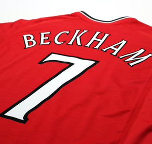 2000/02 BECKHAM #7 Manchester United Vintage Umbro Home Shirt (XL)