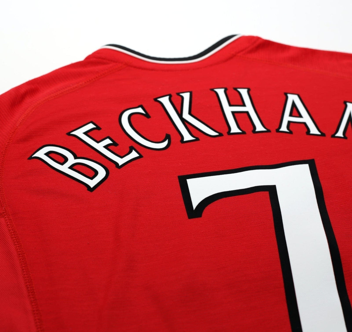 2000/02 BECKHAM #7 Manchester United Vintage Umbro Home Shirt (XL)