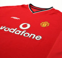 2000/02 BECKHAM #7 Manchester United Vintage Umbro Home Shirt (XL)
