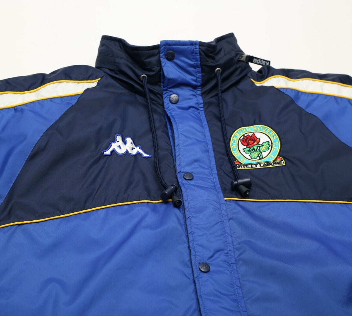 2000/02 BLACKBURN ROVERS Vintage Kappa Football Bench Coat Jacket (L)
