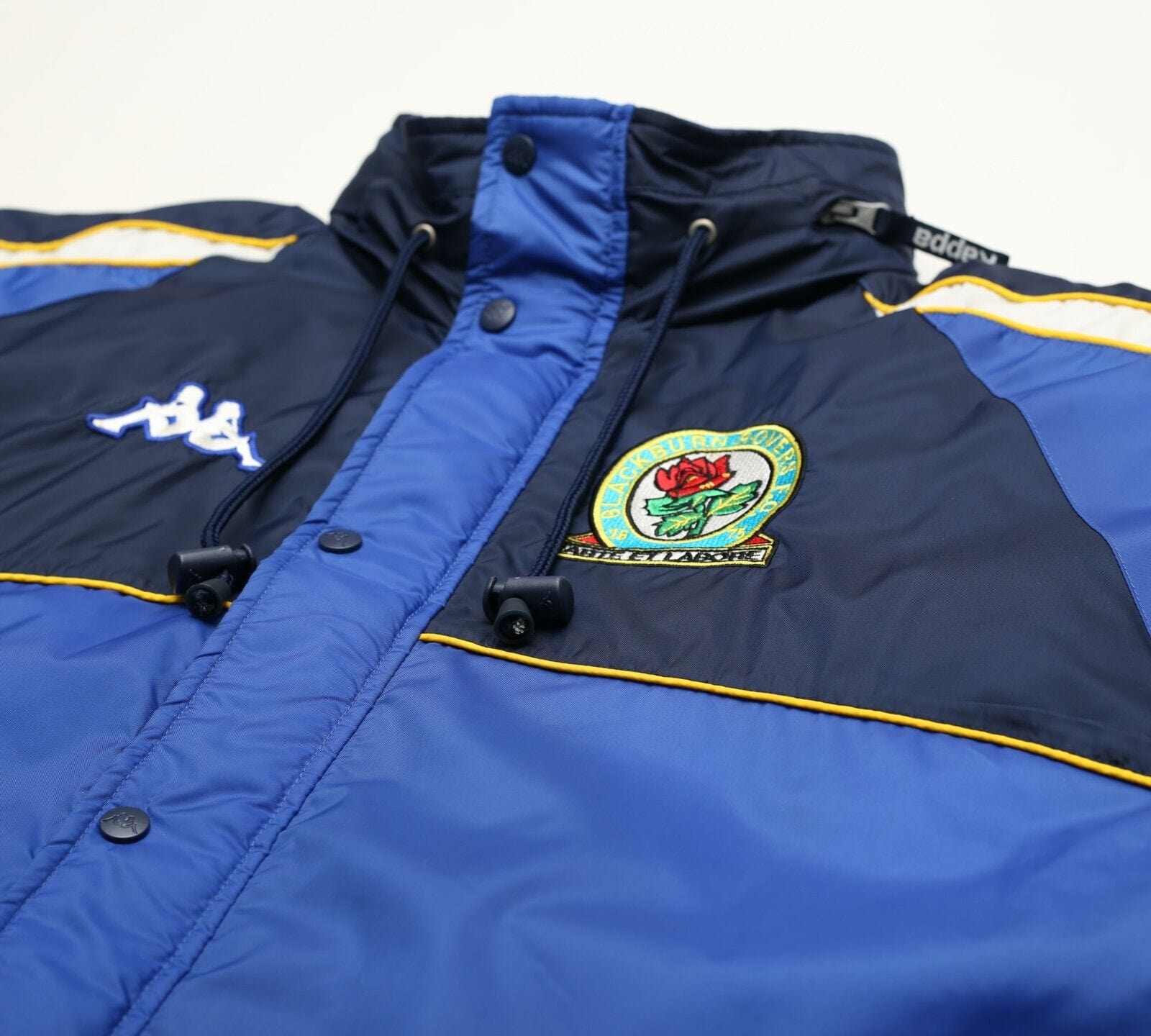 2000/02 BLACKBURN ROVERS Vintage Kappa Football Bench Coat Jacket (L)