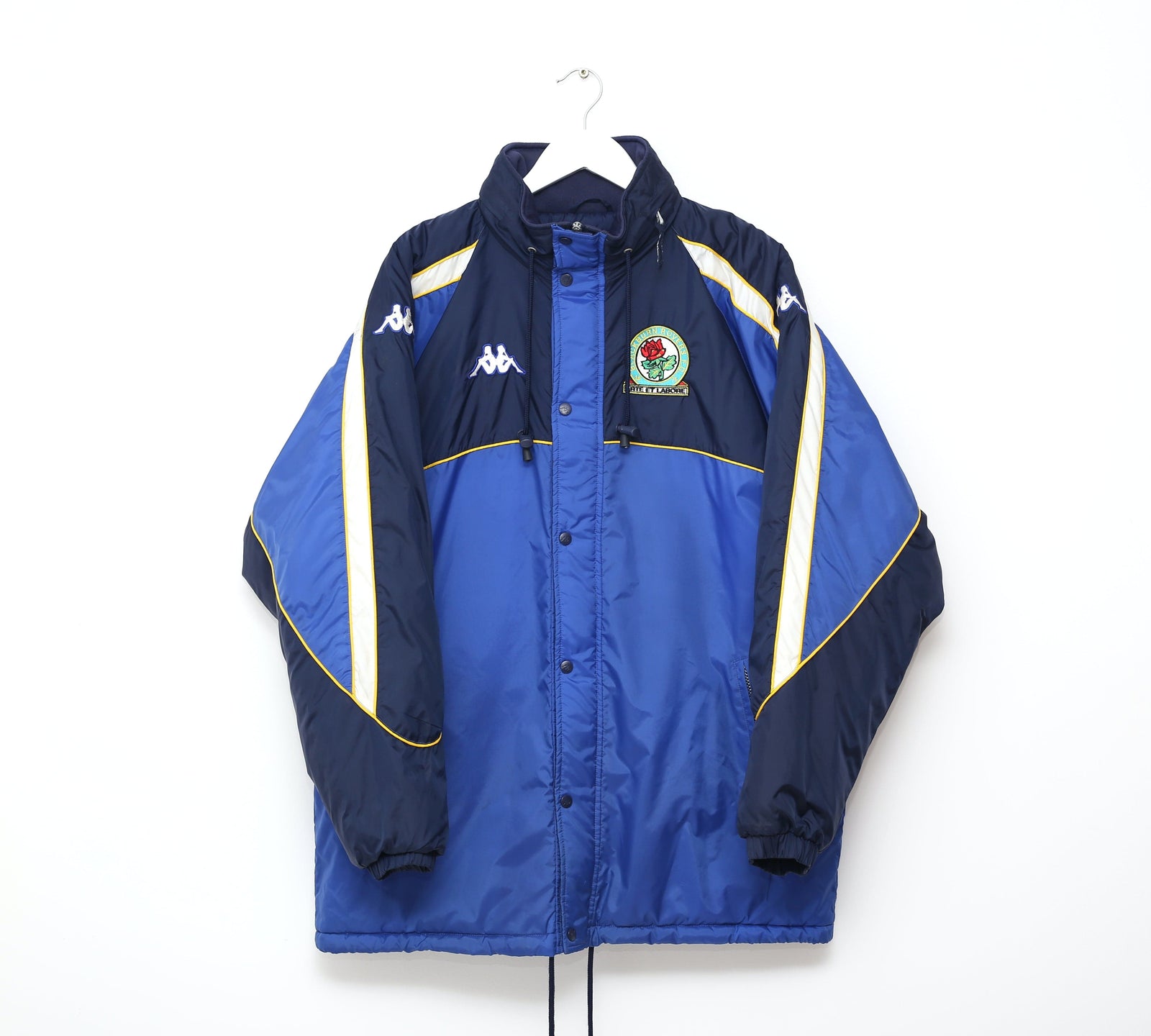 2000/02 BLACKBURN ROVERS Vintage Kappa Football Bench Coat Jacket (L)