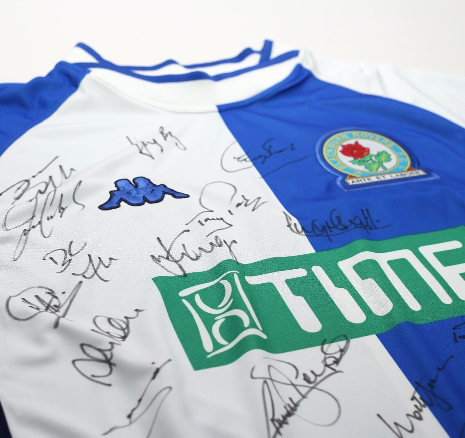 2000/02 BLACKBURN ROVERS Vintage Kappa Home Football Shirt (L) Squad Signed BNWT