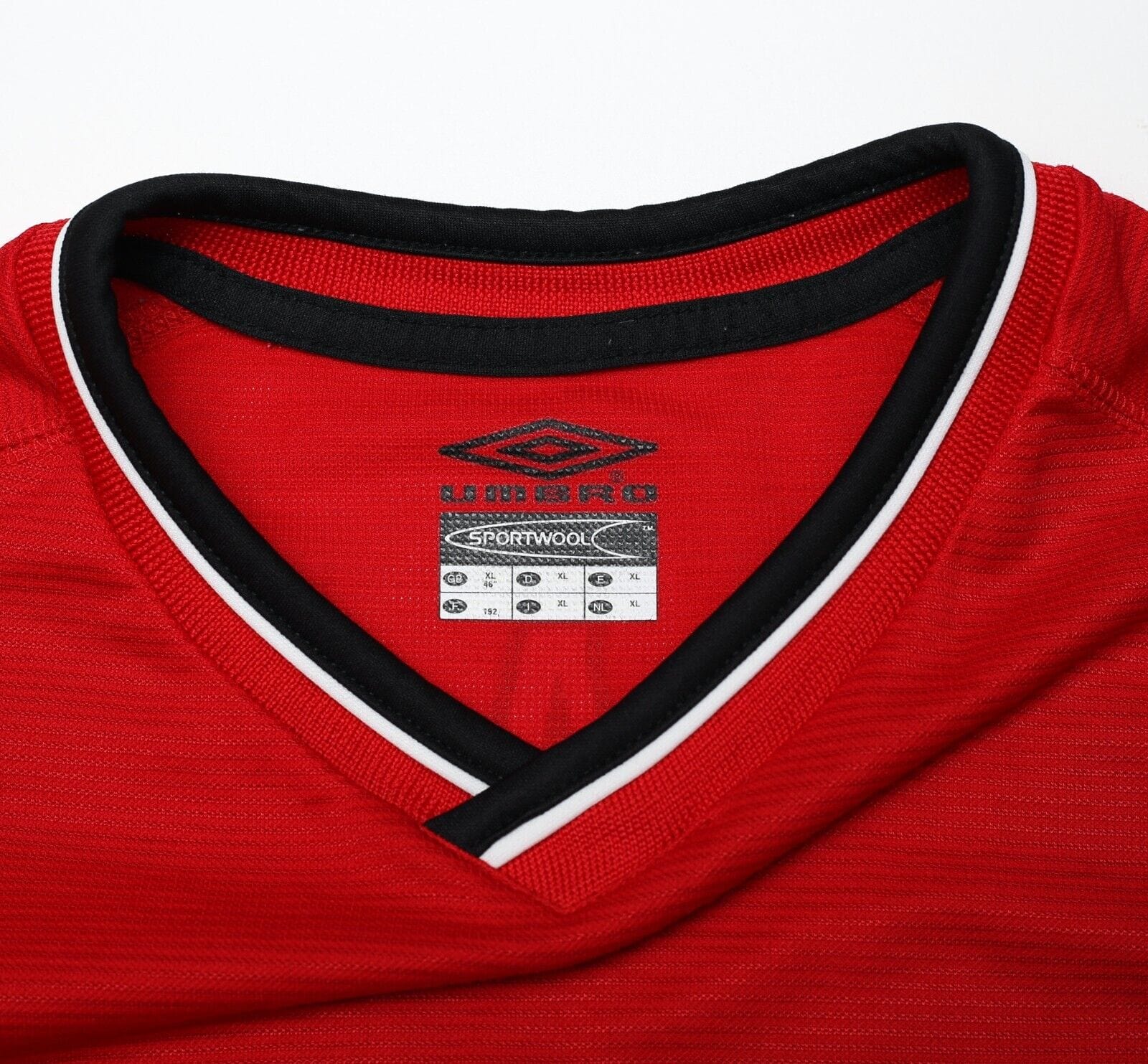 2000/02 BLANC #6 Manchester United Vintage Umbro UCL Home Football Shirt (XL)