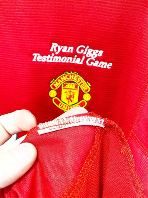 2000/02 CANTONA #7 Manchester United Vintage Umbro (XL) Ryan Giggs Testimonial Shirt 2001