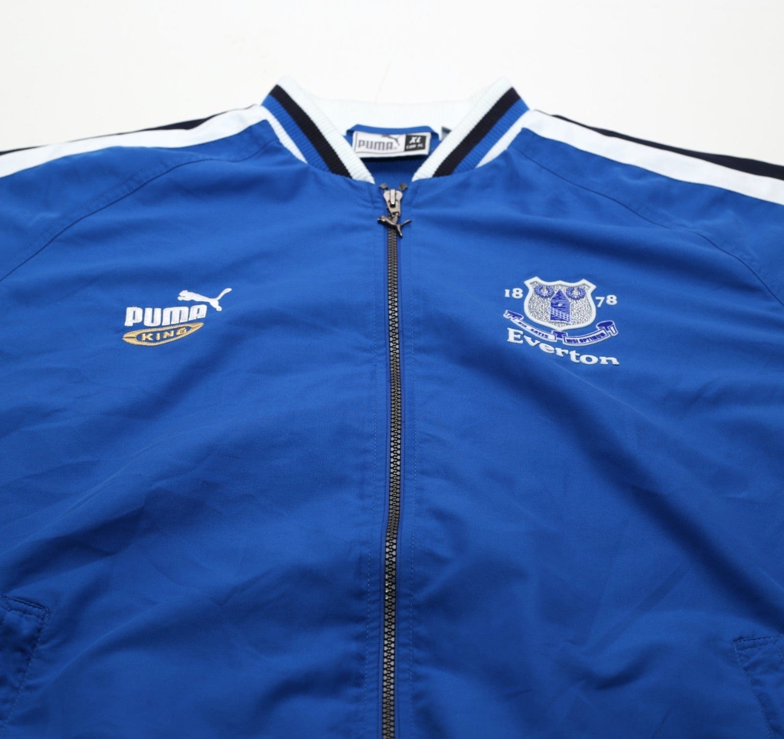 2000/02 EVERTON Vintage PUMA King Football Track Top Bomber Jacket (XL)