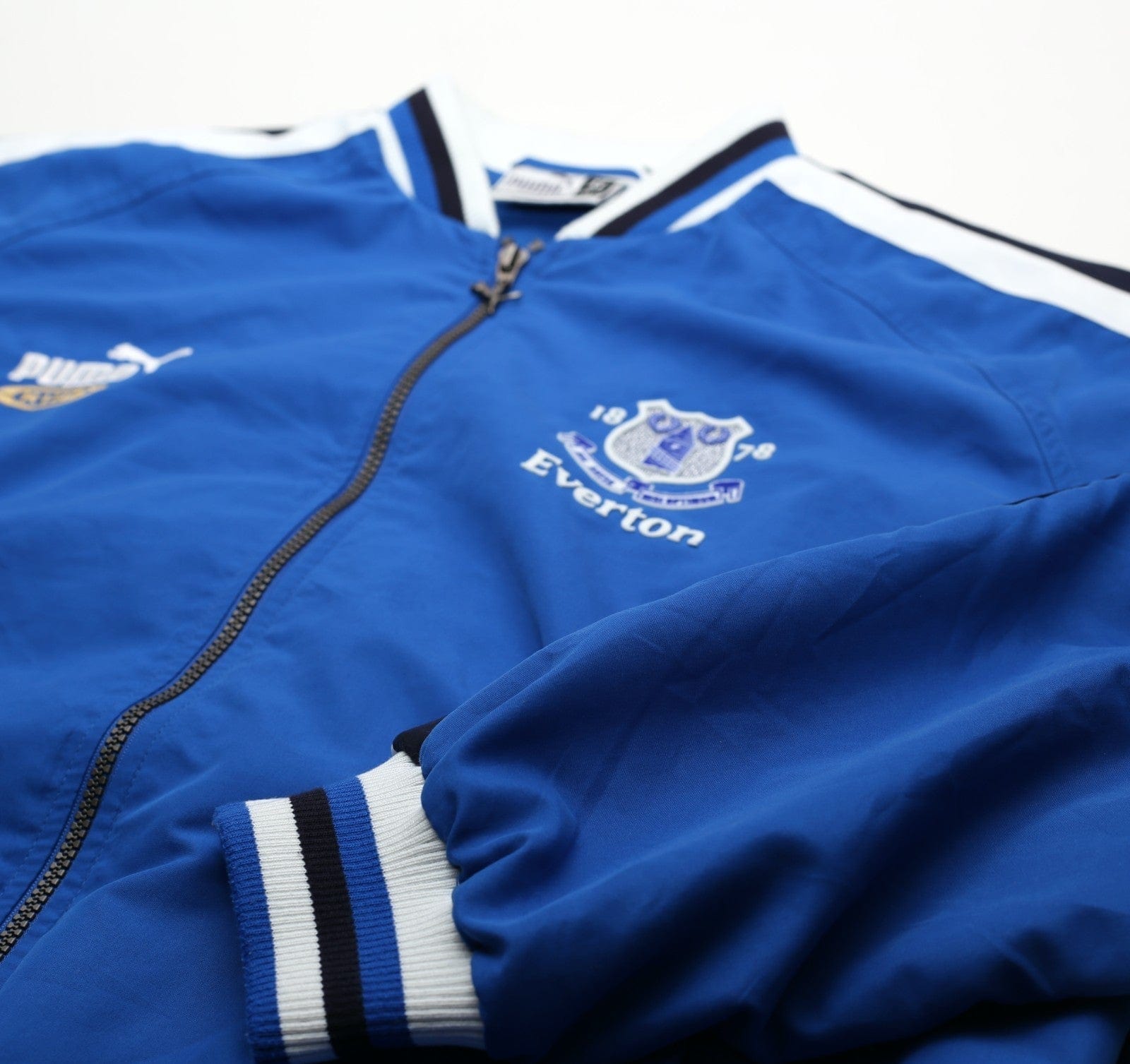 2000/02 EVERTON Vintage PUMA King Football Track Top Bomber Jacket (XL)
