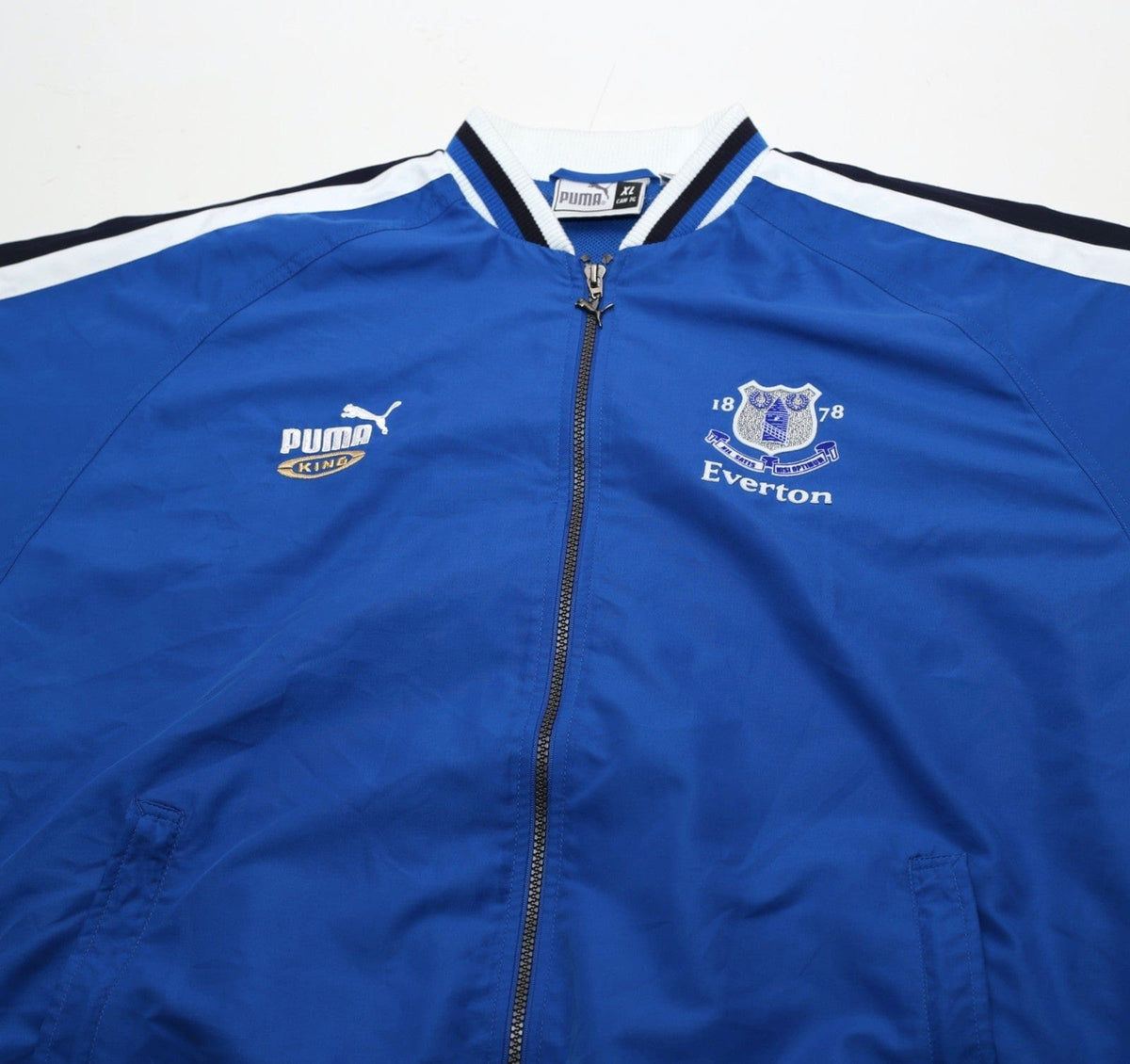 2000/02 EVERTON Vintage PUMA King Football Track Top Bomber Jacket (XL)