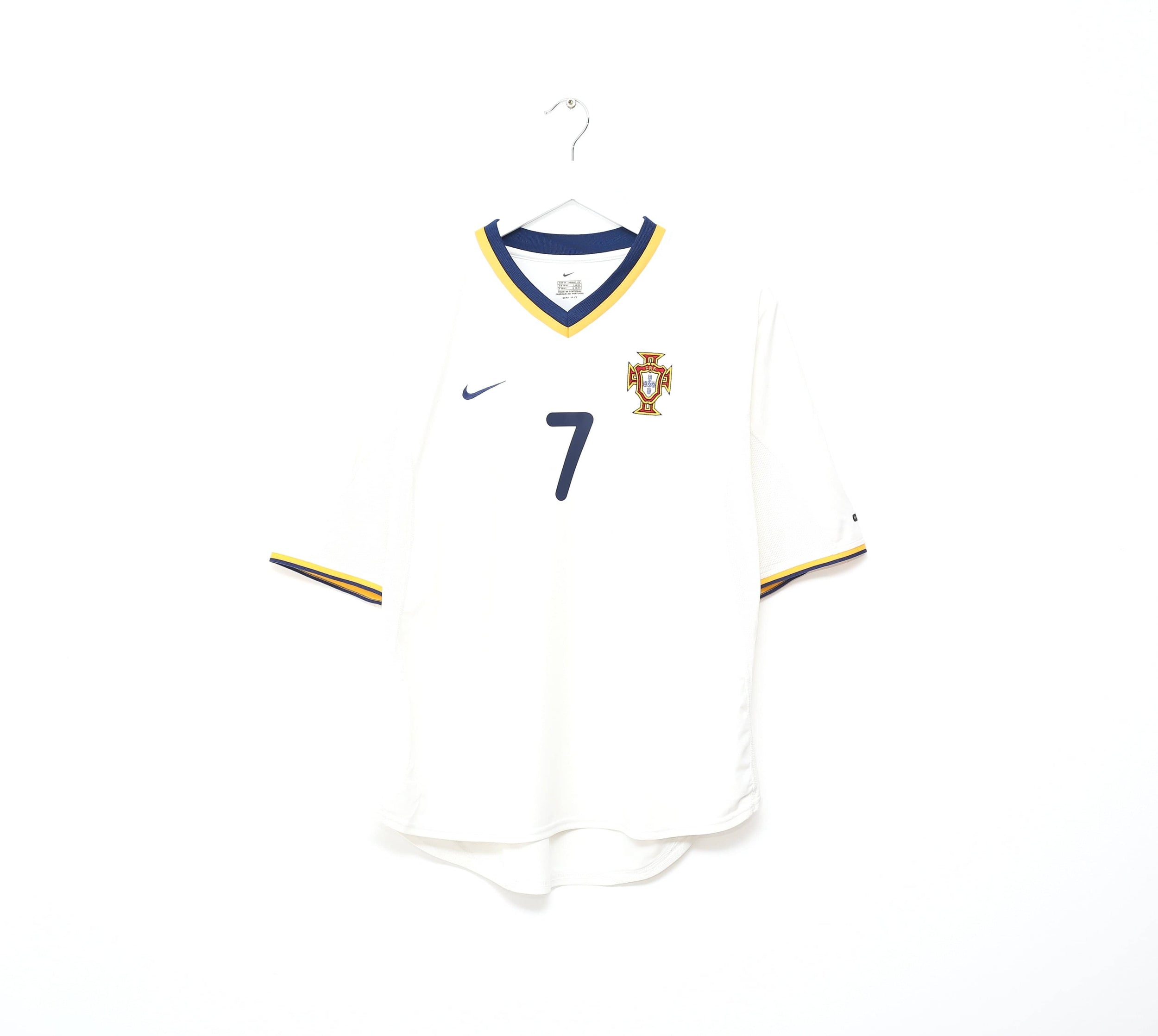 2000/02 FIGO #7 Portugal Vintage Nike Away Football Shirt (M) Euro 2000