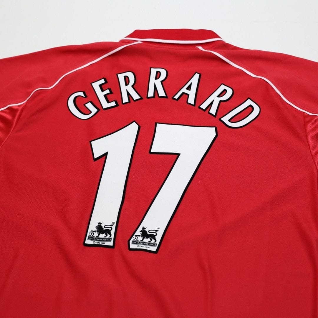 2000/02 Gerrard #17 Liverpool Vintage Reebok Home Football Shirt (M)