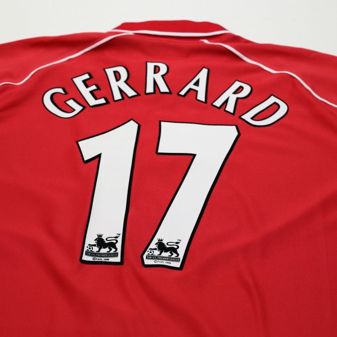 2000/02 Gerrard #17 Liverpool Vintage Reebok Home Football Shirt (M)