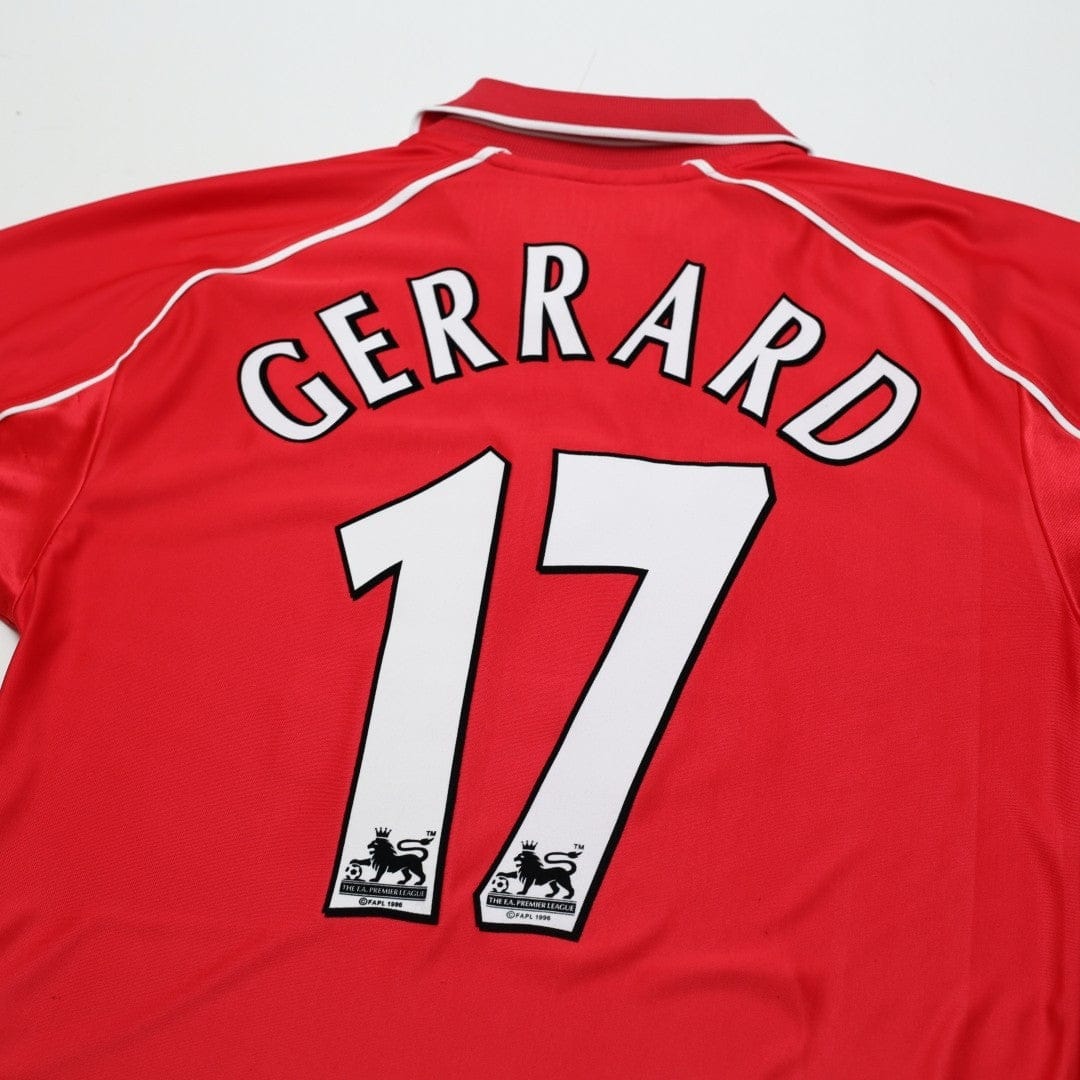 2000/02 Gerrard #17 Liverpool Vintage Reebok Home Football Shirt (S)
