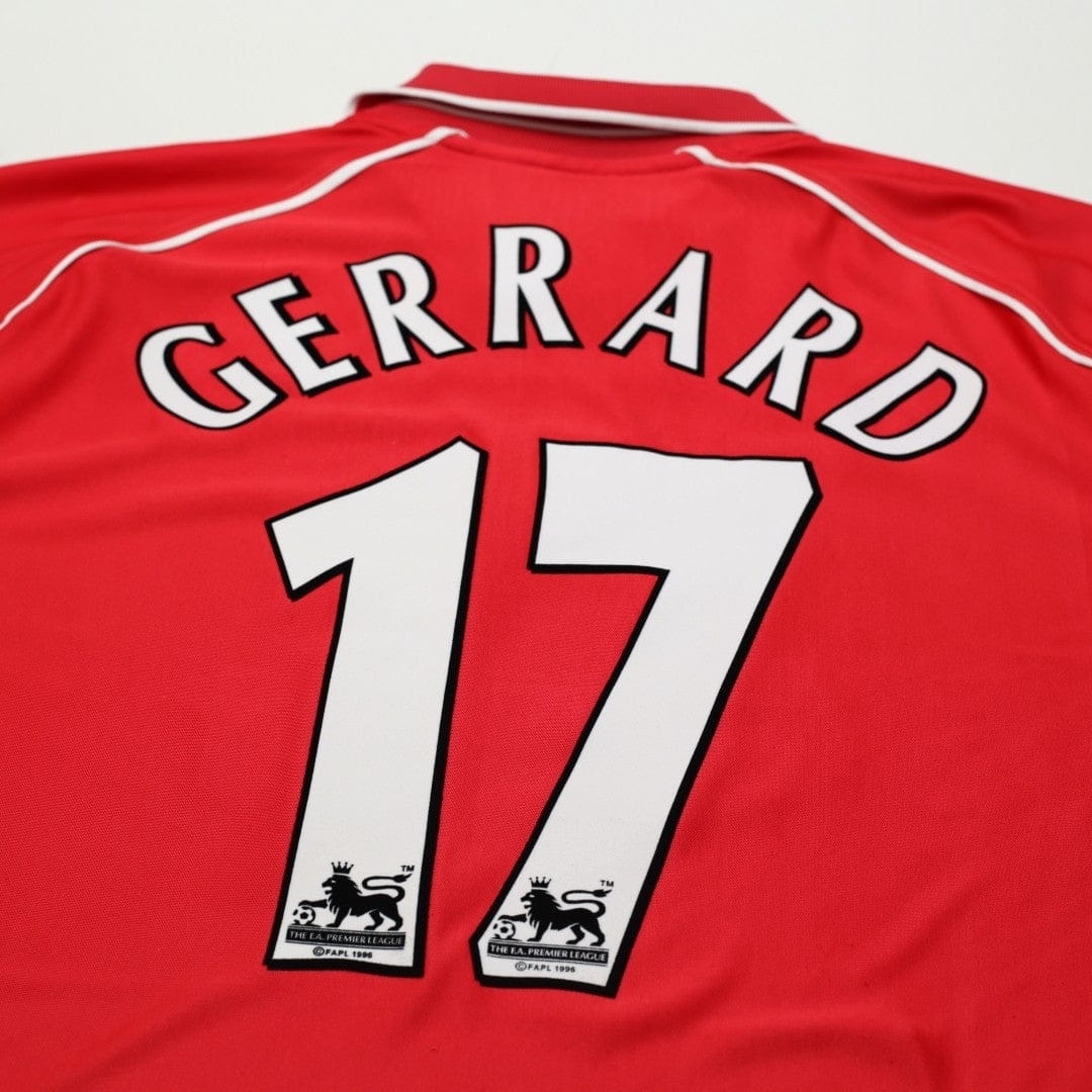 2000/02 Gerrard #17 Liverpool Vintage Reebok Home Football Shirt (S)