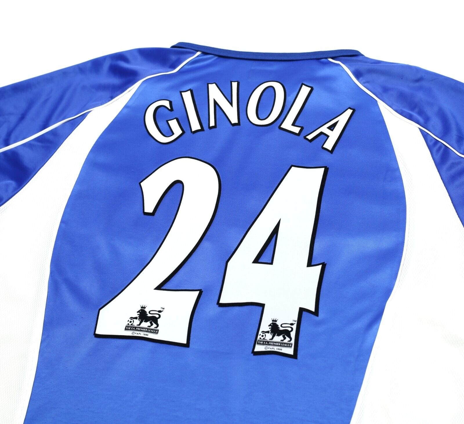 2000/02 GINOLA #24 Everton Vintage PUMA Home Football Shirt Jersey (L)