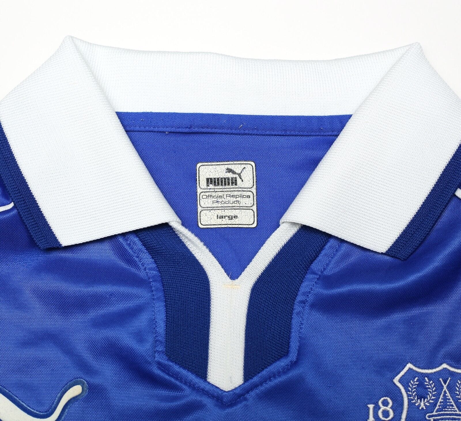 2000/02 GINOLA #24 Everton Vintage PUMA Home Football Shirt Jersey (L)
