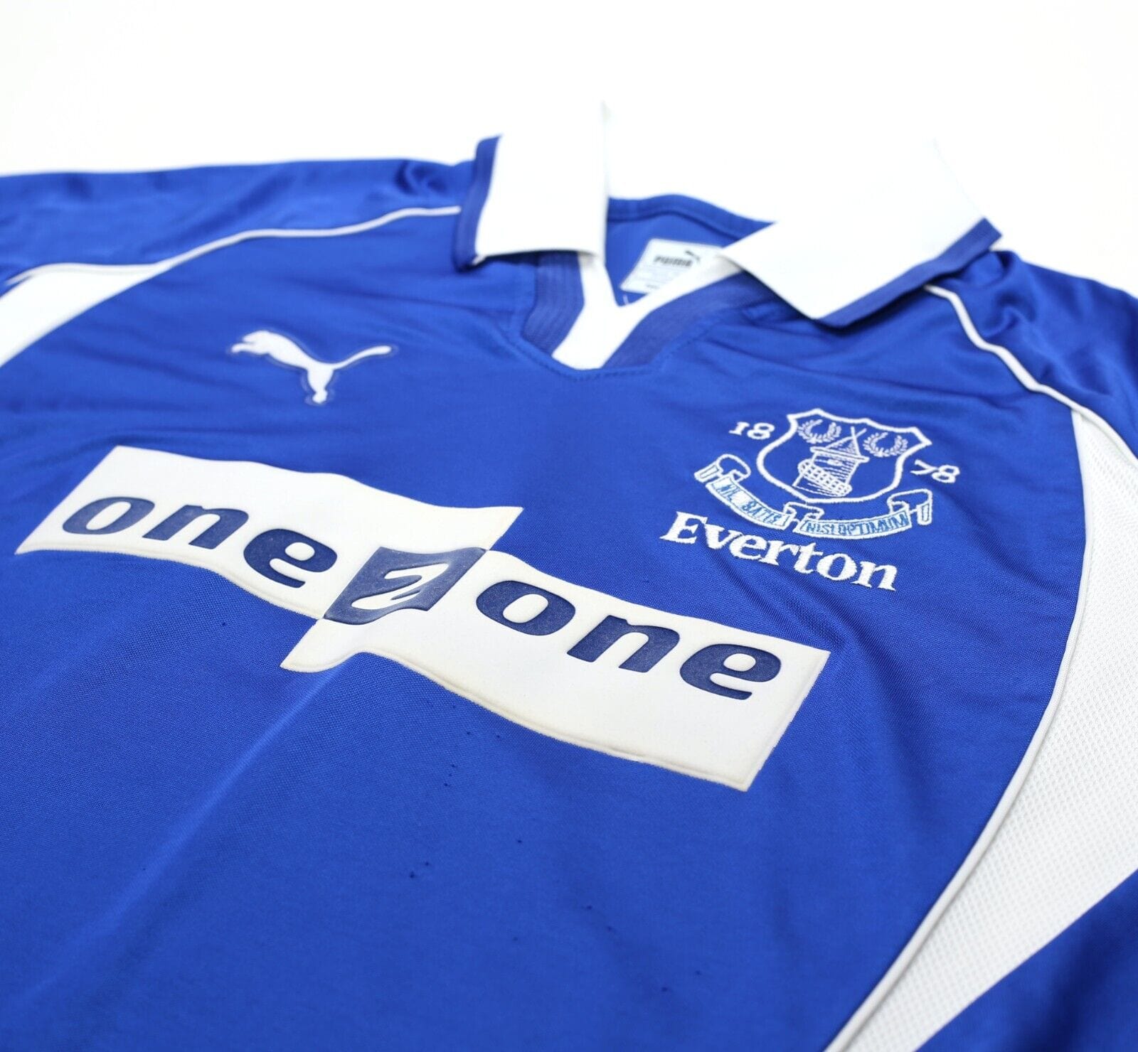 2000/02 GINOLA #24 Everton Vintage PUMA Long Sleeve Football Shirt (L)