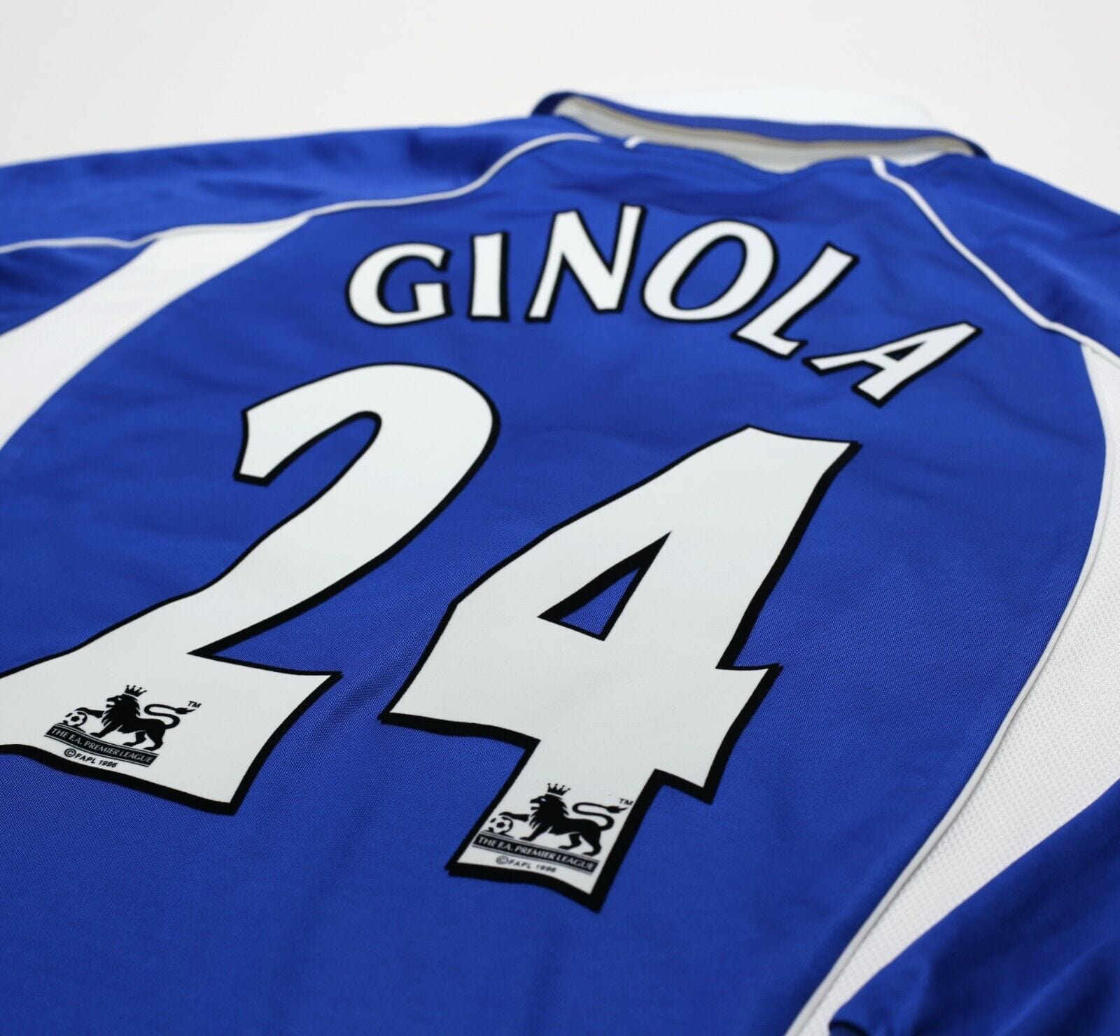 2000/02 GINOLA #24 Everton Vintage PUMA Long Sleeve Football Shirt (L)