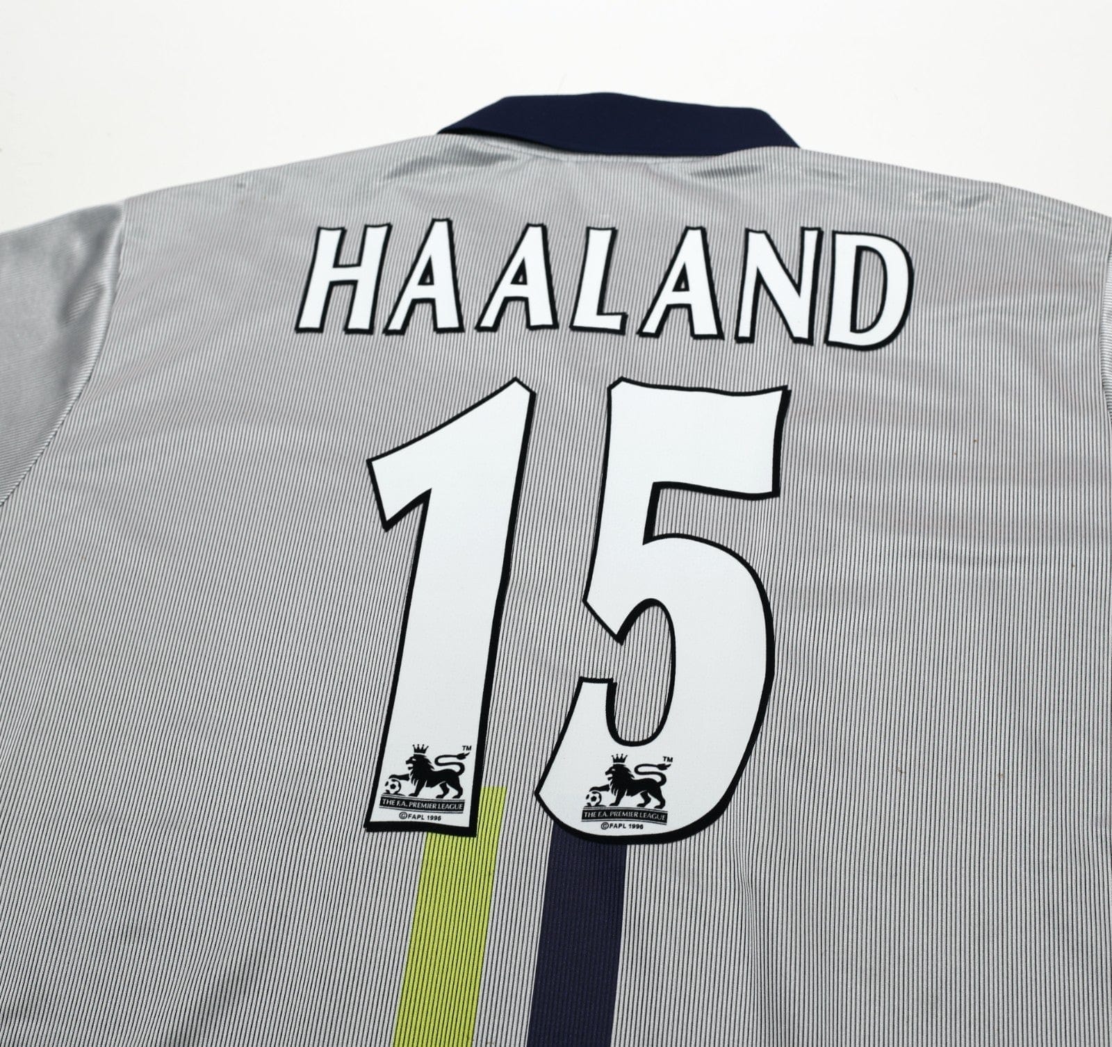 2000/02 HAALAND #15 Manchester City Vintage LCS Away Football Shirt (L) 42/44