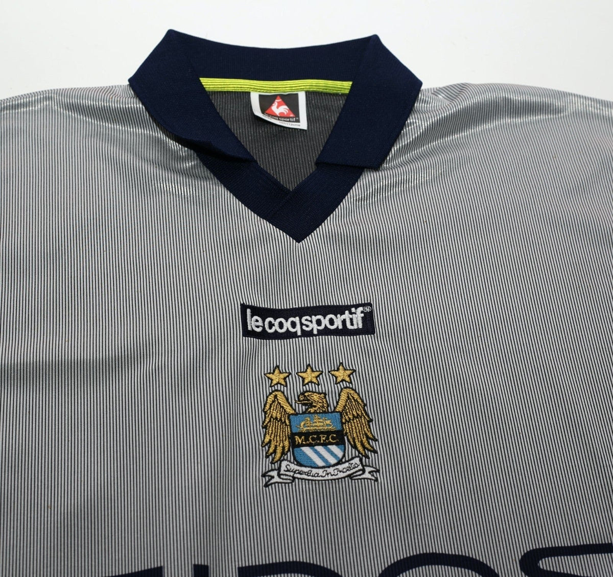 2000/02 HAALAND #15 Manchester City Vintage LCS Away Football Shirt (L) 42/44
