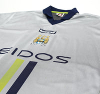 2000/02 HAALAND #15 Manchester City Vintage LCS Away Football Shirt (L) 42/44