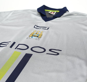 2000/02 HAALAND #15 Manchester City Vintage LCS Away Football Shirt (L) 42/44