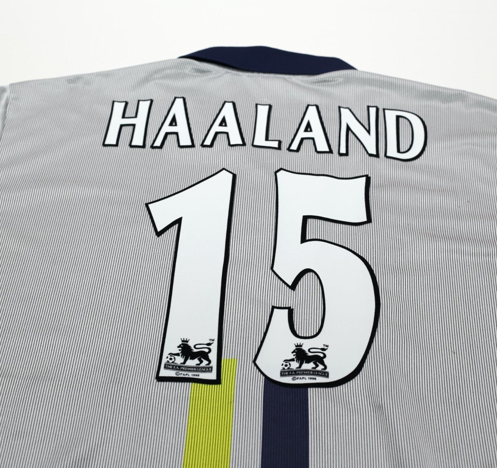2000/02 HAALAND #15 Manchester City Vintage LCS Away Football Shirt (L) 42/44