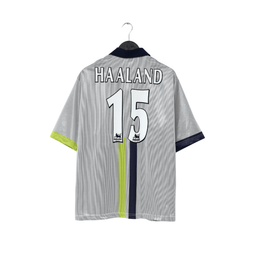 2000/02 HAALAND #15 Manchester City Vintage LCS Away Football Shirt (L) 42/44