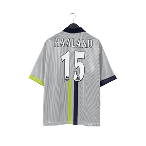 2000/02 HAALAND #15 Manchester City Vintage LCS Away Football Shirt (L) 42/44