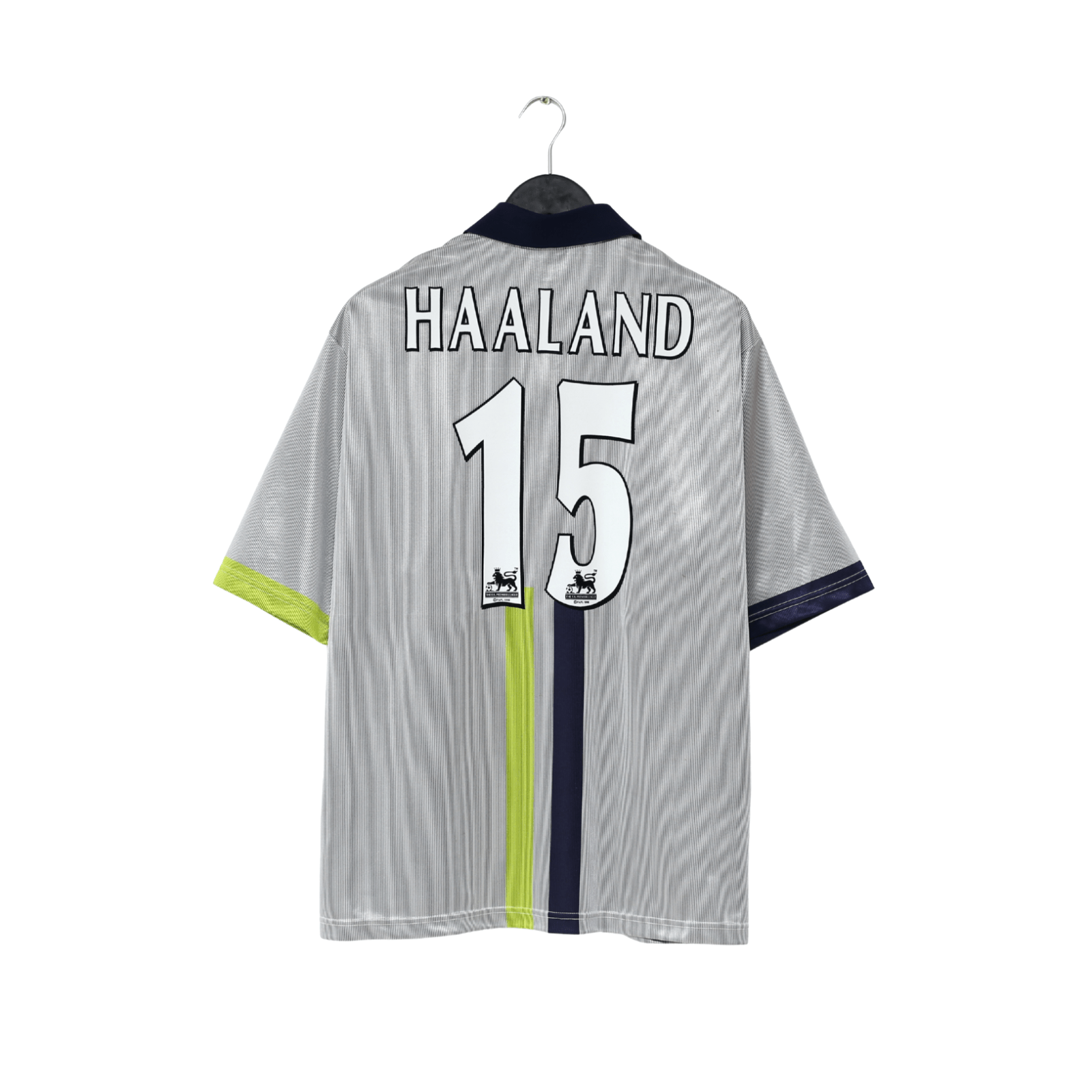 2000/02 HAALAND #15 Manchester City Vintage LCS Away Football Shirt (L) 42/44