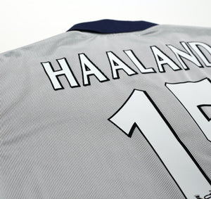 2000/02 HAALAND #15 Manchester City Vintage LCS Away Football Shirt (L) 42/44