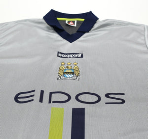2000/02 HAALAND #15 Manchester City Vintage LCS Away Football Shirt (L) 42/44