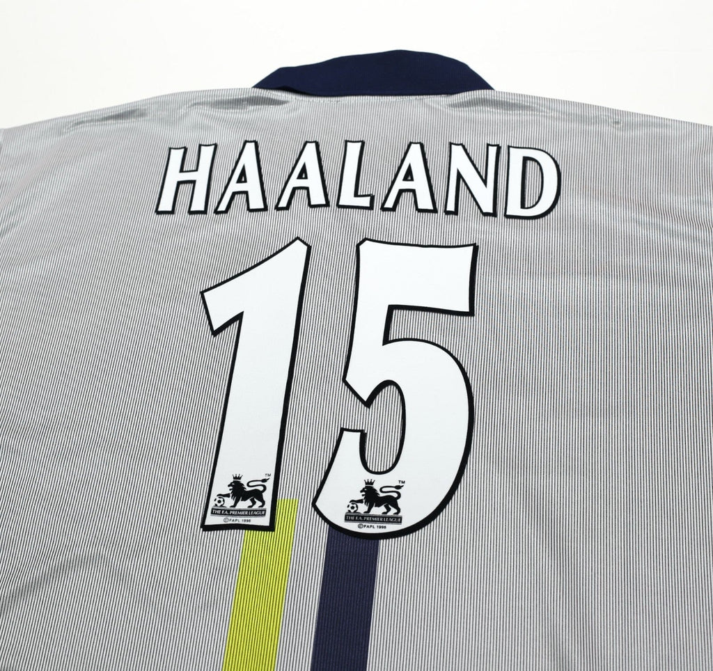 2000/02 HAALAND #15 Manchester City Vintage LCS Away Football Shirt (XXXL) 50/52